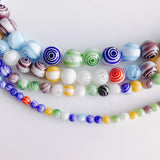 Mixed Glass Beaded Necklace Bracelet Set