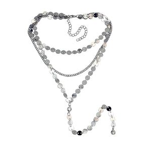 Chain Link Lock Necklace Pendant Women Goth Jewelry Party Punk Long Necklace