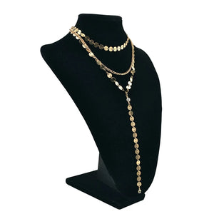 Chain Link Lock Necklace Pendant Women Goth Jewelry Party Punk Long Necklace