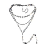 Chain Link Lock Necklace Pendant Women Goth Jewelry Party Punk Long Necklace