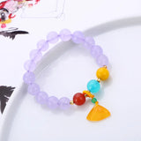 Chinese Style Tassel Wind Round Bead Bracelet for Women