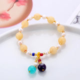 Chinese Style Tassel Wind Round Bead Bracelet for Women