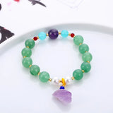 Chinese Style Tassel Wind Round Bead Bracelet for Women