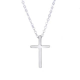 Cross Pendant Necklace Sterling Silver 925 Women Jewelry Plated