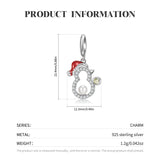 Snowman Pendant S925 Sterling Silver Zircon Necklace Bracelet DIY