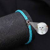 Customized Photo Projection Bracelet for Couples with Braided Hand Rope