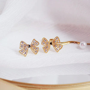Romantic Bowknot Hollow Out Long Earrings