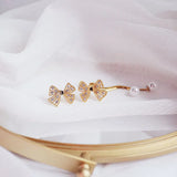 Romantic Bowknot Hollow Out Long Earrings