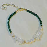 Natural Freshwater Pearls Bracelet Crystal Boho Bead Sister String Bracelet