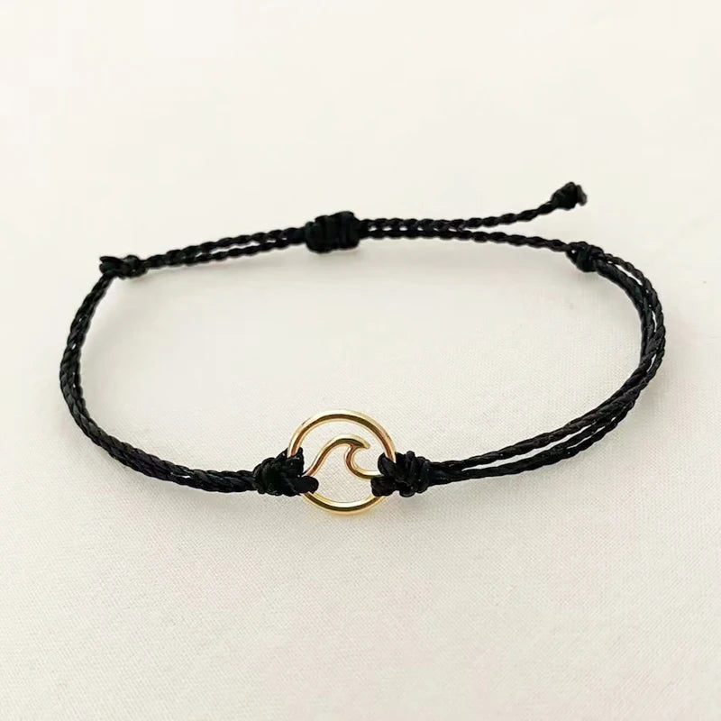 Classic Rope Bracelet Geometric Pendant Adjustable Bangle