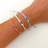 Classic Rope Bracelet Geometric Pendant Adjustable Bangle