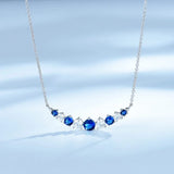 Sterling Silver Zircon Gemstone Clavicle Chain Necklace