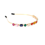 Colored Resin Gemstone Headband Glass Crystal Headdress