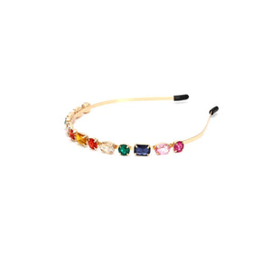 Colored Resin Gemstone Headband Glass Crystal Headdress