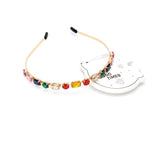 Colored Resin Gemstone Headband Glass Crystal Headdress
