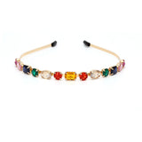 Colored Resin Gemstone Headband Glass Crystal Headdress