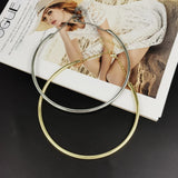 Copper Choker Necklace Chunky Metal Collar Torque Maxi Jewelry Women