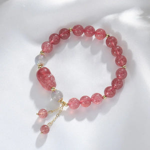 Crystal Bracelet Female Strawberry String Niche High Class Gift Bracelet