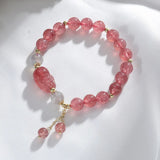 Crystal Bracelet Female Strawberry String Niche High Class Gift Bracelet