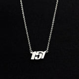 Personalized Number Necklace - Date of Birth Anniversary Zip Code Pendant