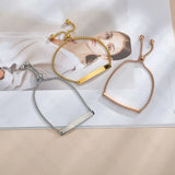 Stainless Steel Adjustable Chain Bracelet for Women
