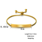 Stainless Steel Adjustable Chain Bracelet for Women
