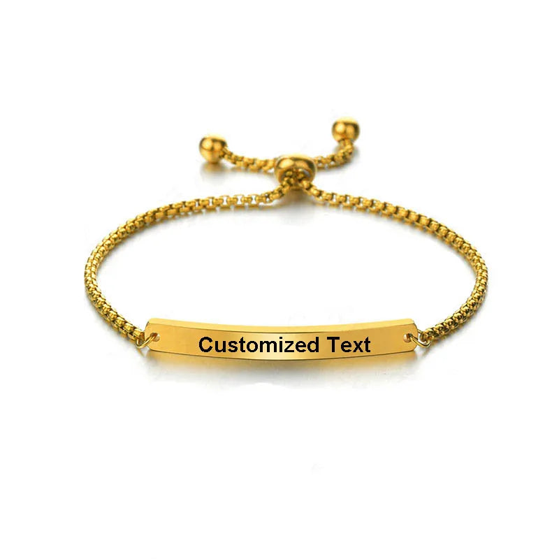 Stainless Steel Adjustable Chain Bracelet for Women