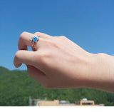 Cat Bead Tassel Adjustable Ring 925 Sterling Silver Ring