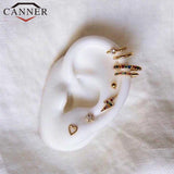 Heart-shaped Stud Earrings 925 Sterling Silver INS Earrings Girl's Gift
