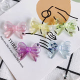 Colorful Bow Necklace Earrings Set - Solid Pendant Material