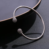 Women's Zircon Cuff Bangle Jewelry Accessory