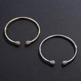 Women's Zircon Cuff Bangle Jewelry Accessory