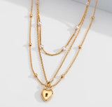 Harmony Ball Pendant Necklace Layered Choker Arrow Bar Adjustable