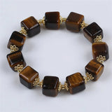 10mm Square Amethyst Charm Bracelet for Men and Women