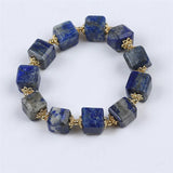 10mm Square Amethyst Charm Bracelet for Men and Women