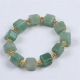 10mm Square Amethyst Charm Bracelet for Men and Women