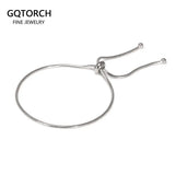 925 Silver Snake Bone Bracelet Women's Adjustable Chain Minimalist Jewelry