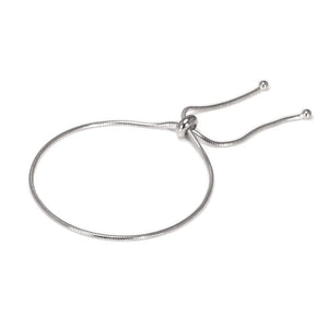 925 Silver Snake Bone Bracelet Women's Adjustable Chain Minimalist Jewelry