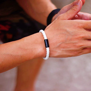 Men's Magnetic Braided Leather Bracelet Armband Wrap Jewelry