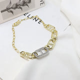 Diamond Hip-hop Necklace Exaggerated Thick Chain Clavicle Jewelry