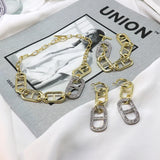 Diamond Hip-hop Necklace Exaggerated Thick Chain Clavicle Jewelry