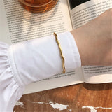 Geometric Wave Bracelet 18K Plated Bangle Jewelry