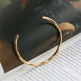 Geometric Wave Bracelet 18K Plated Bangle Jewelry