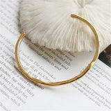 Geometric Wave Bracelet 18K Plated Bangle Jewelry