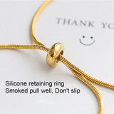 Adjustable Stainless Steel Bracelet Snake Chain Bangle