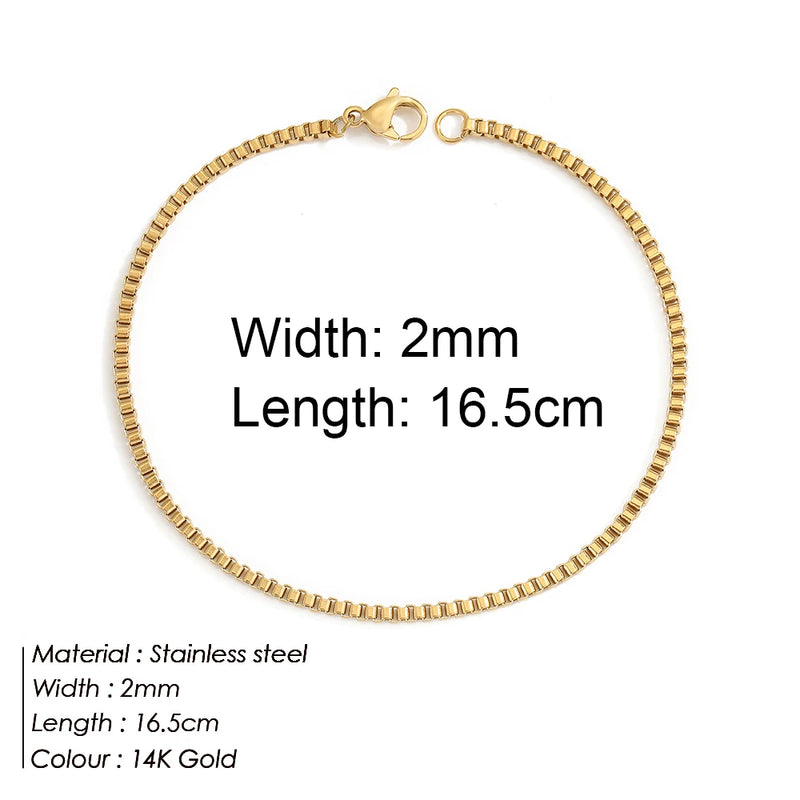 Adjustable Stainless Steel Bracelet Snake Chain Bangle
