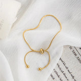 Adjustable Stainless Steel Bracelet Snake Chain Bangle