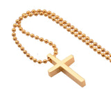 Stainless Steel Cross Pendant Necklace 24inch Chain