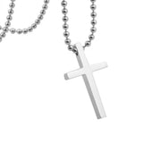 Stainless Steel Cross Pendant Necklace 24inch Chain