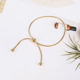 Adjustable Ankle Bracelet Snake Chain Foot Chain Beads Jewelry Gift